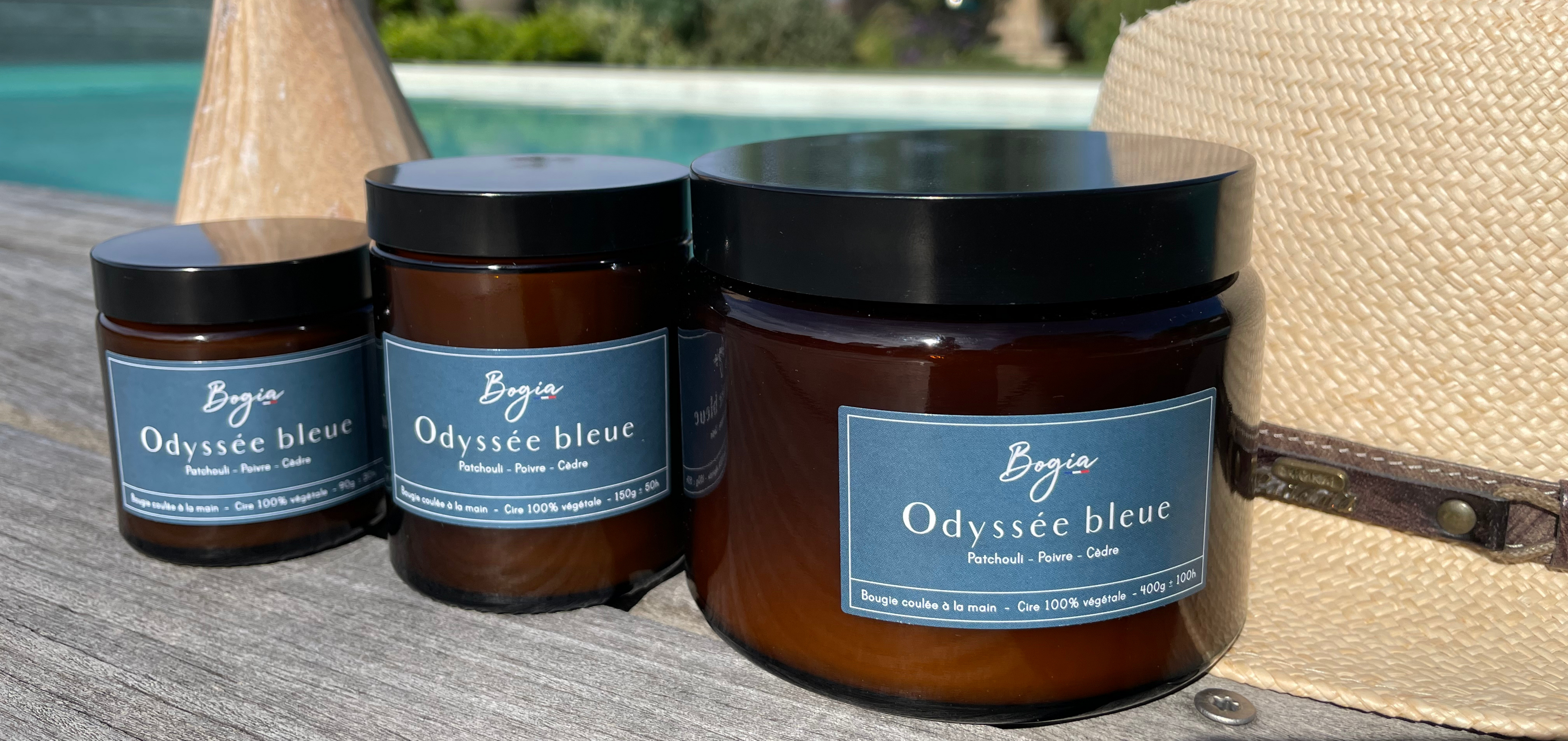 bougie parfumée bogia-ODYSSEE bleue