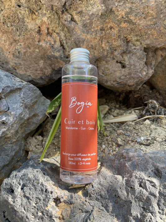 Recharge diffuseur à tiges  - Cuir et bois PRO
